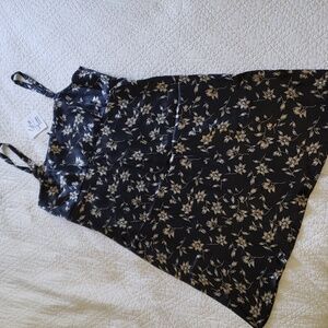 Floral Silk Etam Black Dress